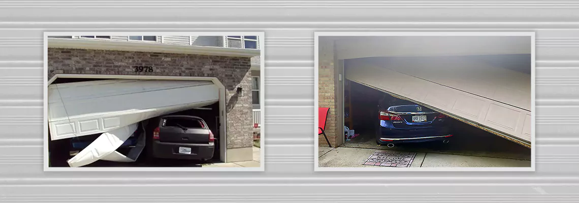 Repair Commercial Garage Door Got Hit By A Car in Kissimmee, Florida